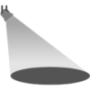 A cartoon image of a stage light.